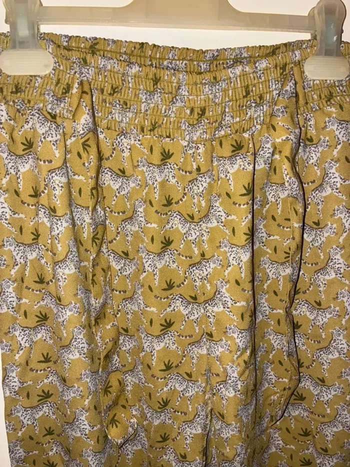 Pantalon en tissu léger fluide à motifs léopards, 158/164 (13/14 ans), sans marque. - photo numéro 4