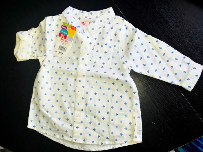 Chemise manches longues DPAM taille 6 mois