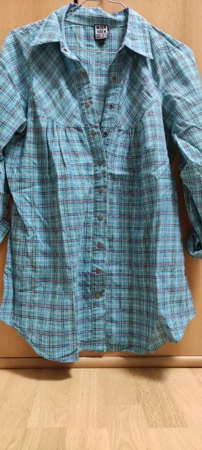 Chemise bleue turquoise