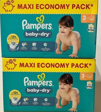 272 couches Pampers taille 3 