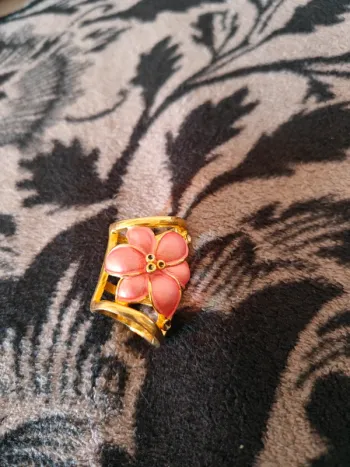 Bague de foulard fleur