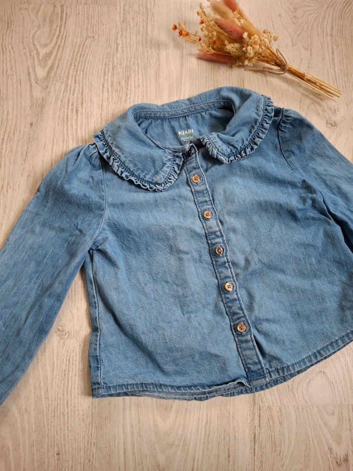 Blouse en jean  bleu fille  Kiabi – 6 ans - photo numéro 2