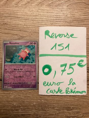 carte Pokémon ramoloss reverse 079/165 EV3.5 collection 151 FR neuf sortie de booster