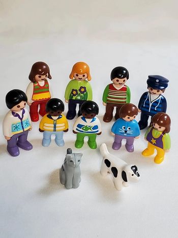 Playmobil 1 2 3 - lot de 11 figurines