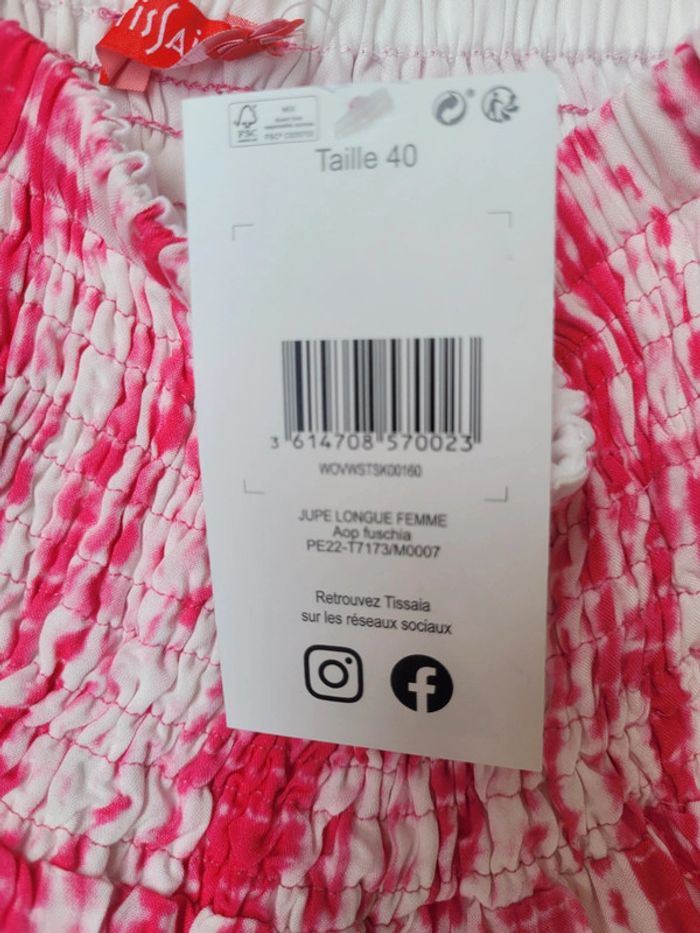 NEUF - Jupe longue fuchsia taille 40 - photo numéro 3