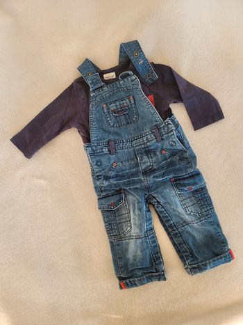 Ensemble salopette + t-shirt 6 mois