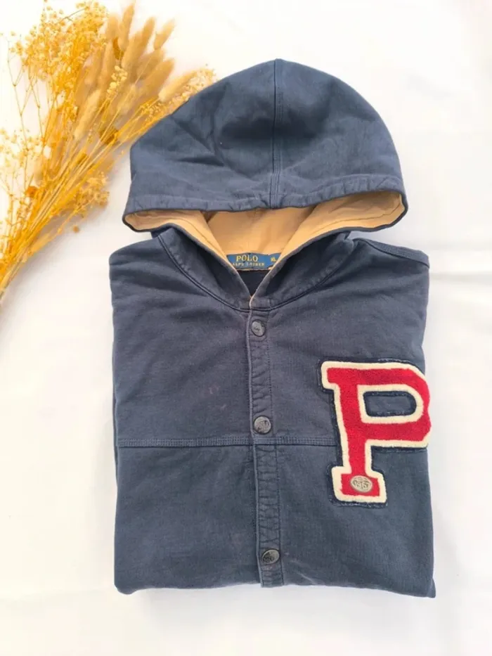 Sweat veste Ralph Lauren homme old school bon état taille XL - photo numéro 2