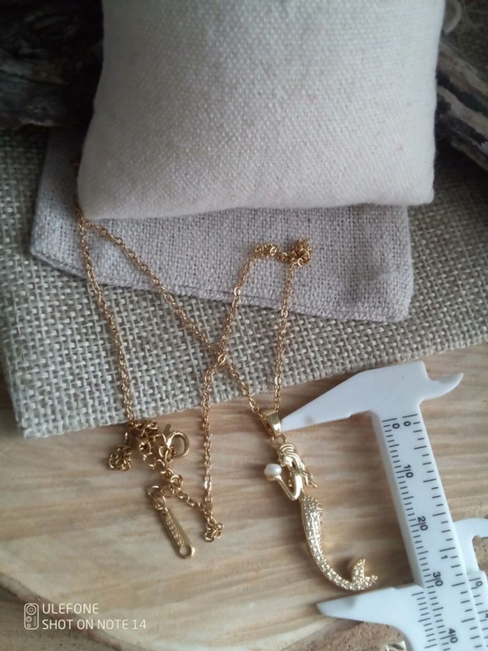 Collier sirène et perle de culture d'eau douce - photo numéro 2