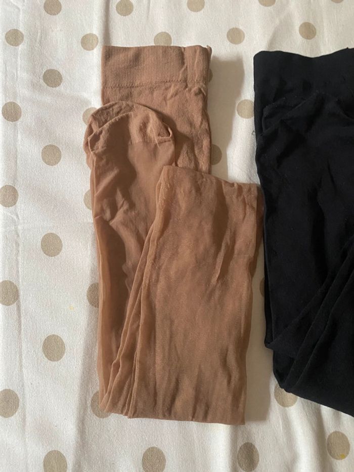 lot de 3 collants couleur chair et noir opaque - photo numéro 2
