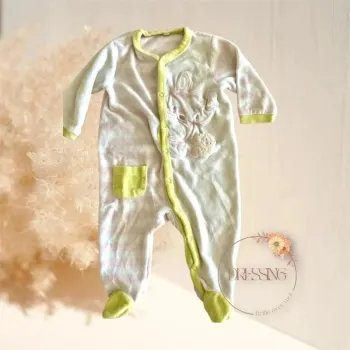 Grenouillère pyjama mixte velours 6 mois