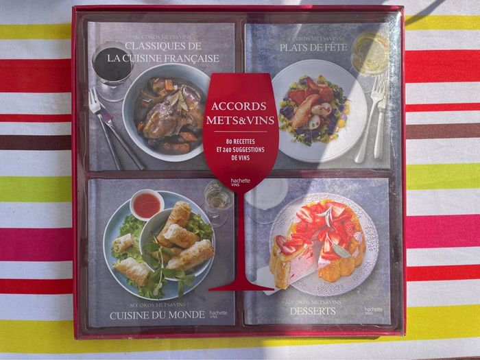 Coffret 4 livres sur l’accord es vins