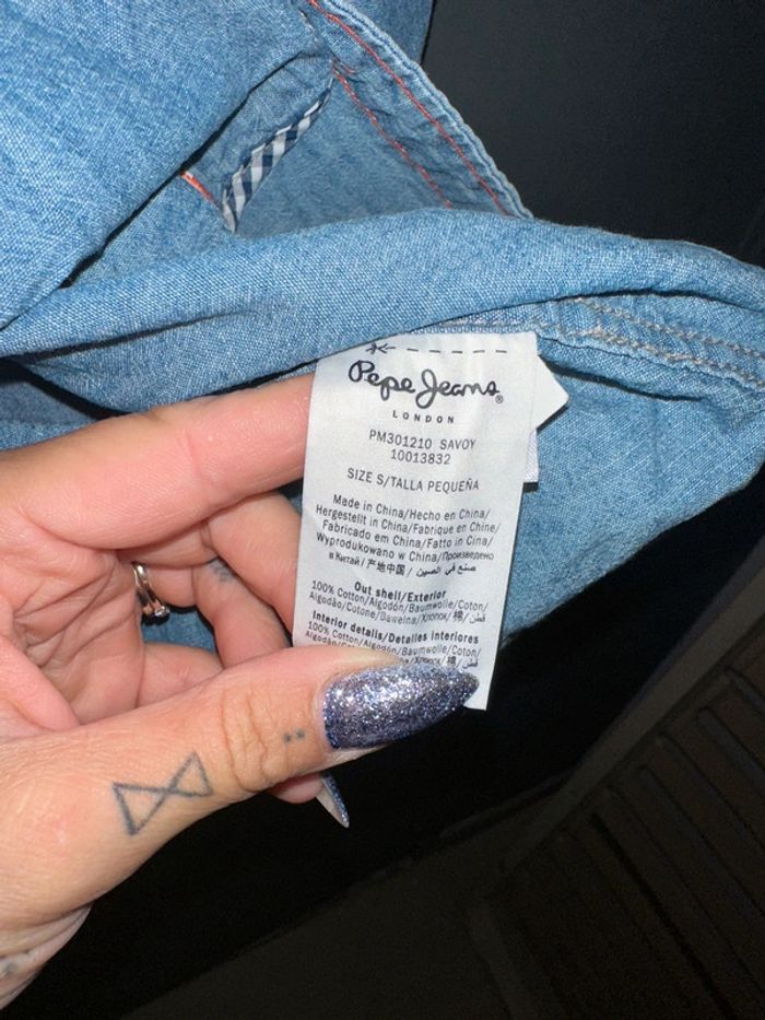 Chemise style jean pépé Jean taille S - photo numéro 5