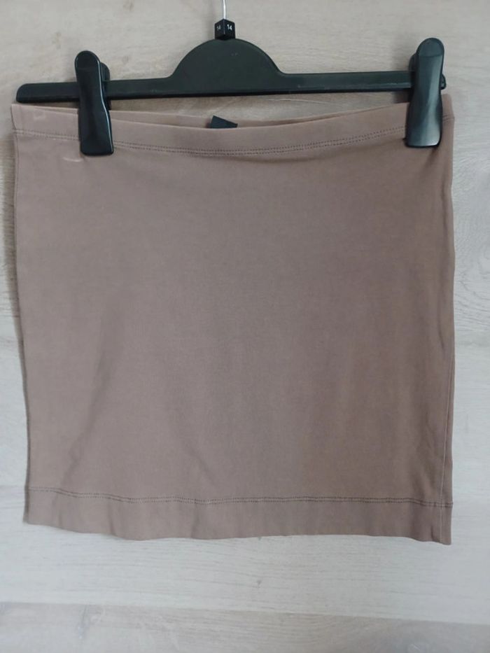Mini jupe H&M taille 36 marron - photo numéro 2