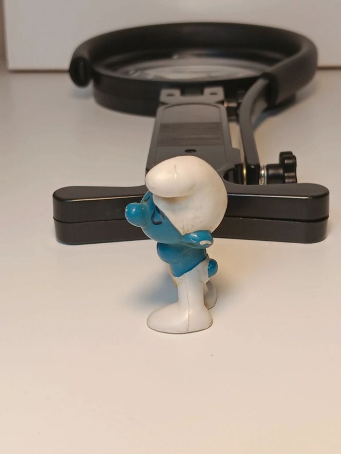 Figurine vintage schleich 1974 Schtroumpf harpe made in hong kong - photo numéro 4