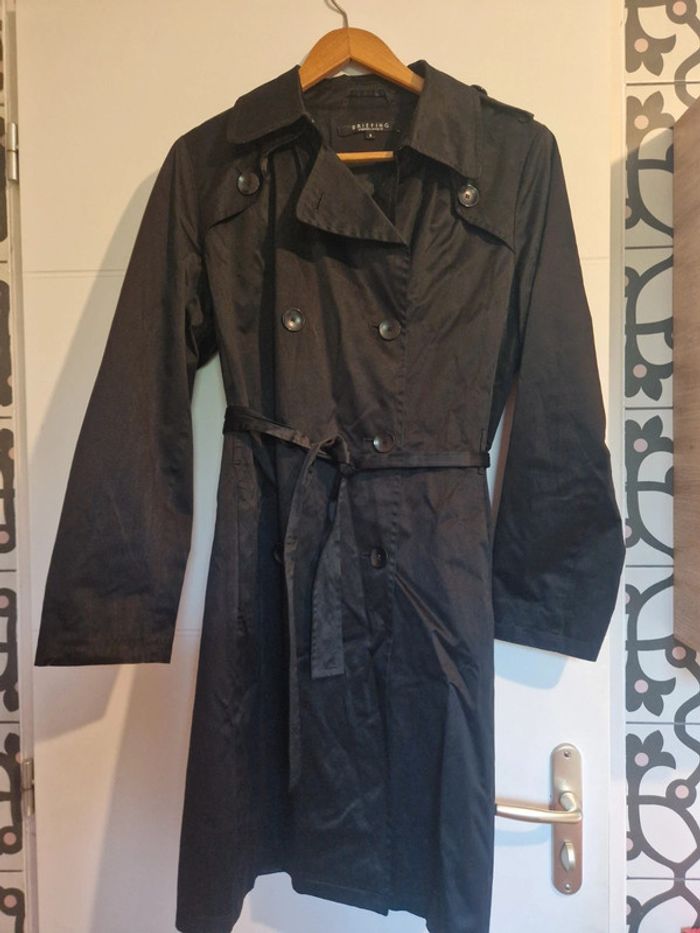 Manteau trench noir Galeries Lafayette Briefing taille 3