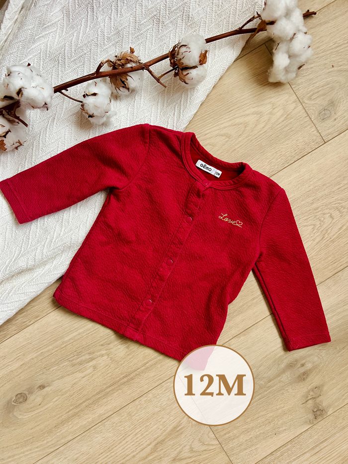 🌹 Gilet rouge / 12 Mois