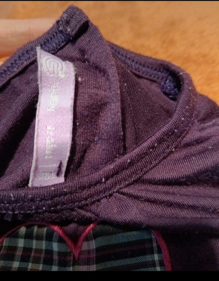 Pull Fin Bébé Fille 3 Mois - Violet Cœur Écossais (G'Dady) - photo numéro 3
