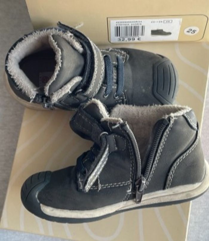 Boots bottines à scratch et fermeture éclair P25 - photo numéro 9