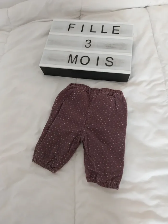 Pantalon fille 3 mois Grain de blé - photo numéro 2