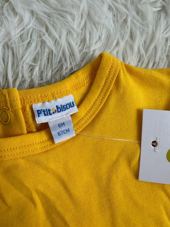 Ensemble short t-shirt P’tit bisou taille 6 mois - photo numéro 4