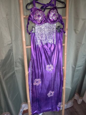 Costume danse orientale violet fait main