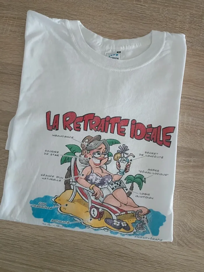 T-shirt blanc retraite - photo numéro 2