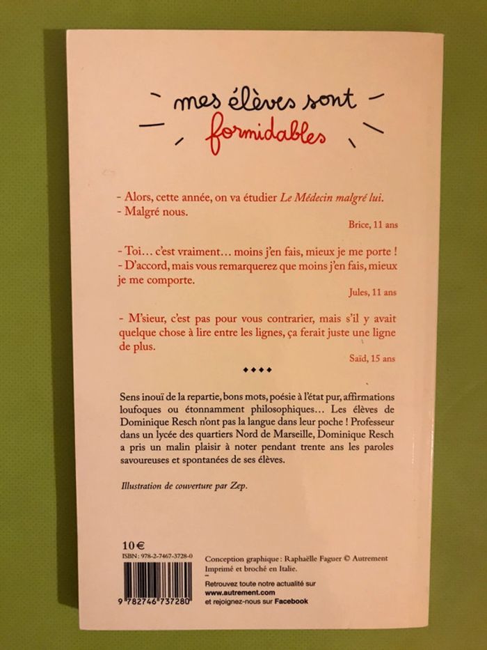 Livre « Mes élèves sont formidables » de Dominique Resch - photo numéro 2