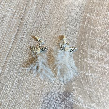 Boucles d’oreilles plumes 🌸