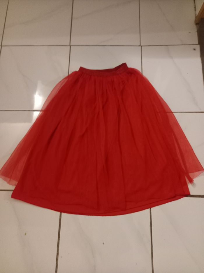 Jupe fille paille taille 7/8 ans marque capfun couleur rouge longueur 58cm - photo numéro 8