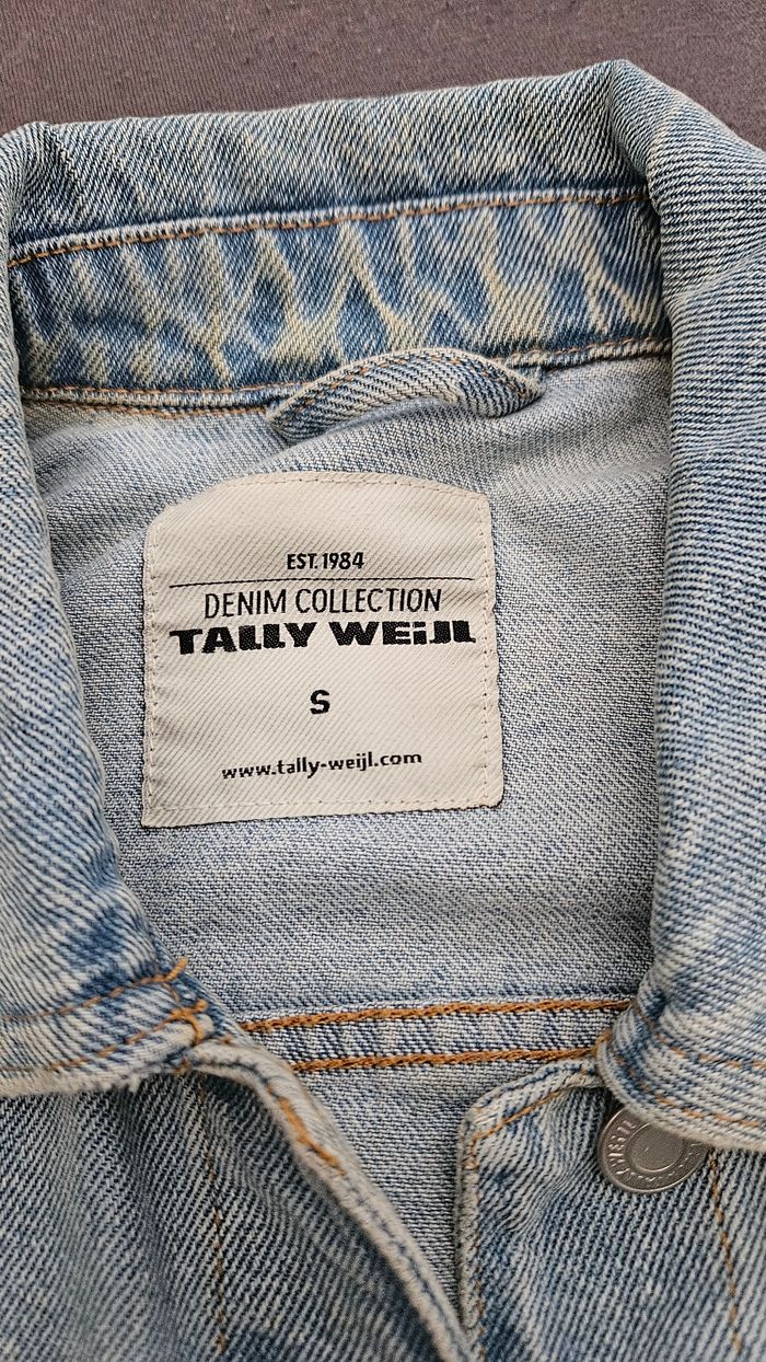Veste en jean bleu ciel délavée très bon état - photo numéro 9