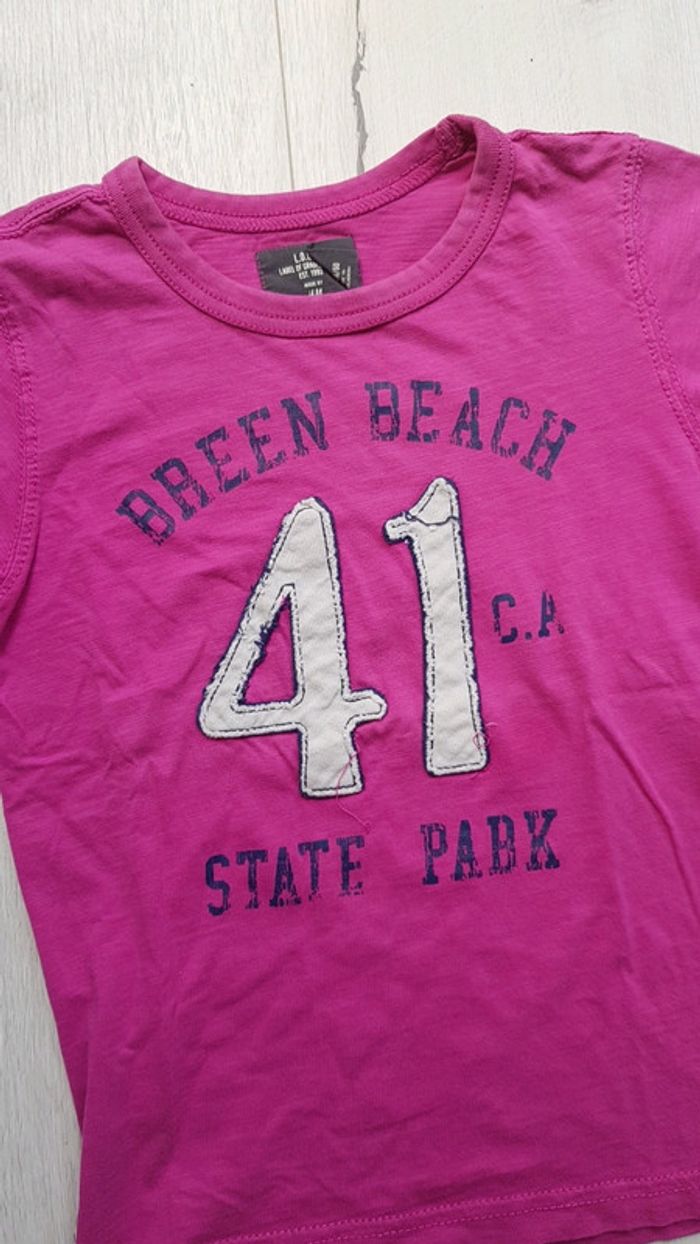 Lot de 2 tee shirts estivaux garçon 6ans catimini h&m - photo numéro 5