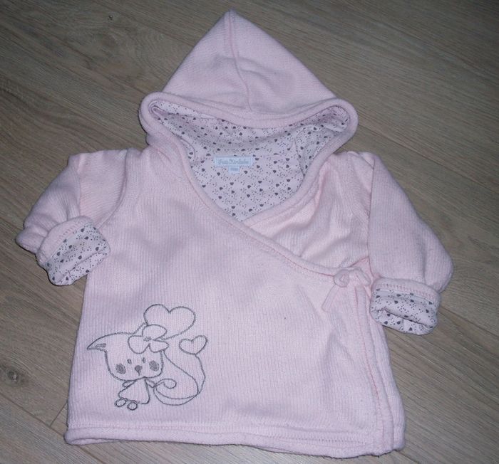 veste chaude "kimbaloo" rose clair 18 mois