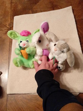 Lot de 3 peluches lapin 🐰