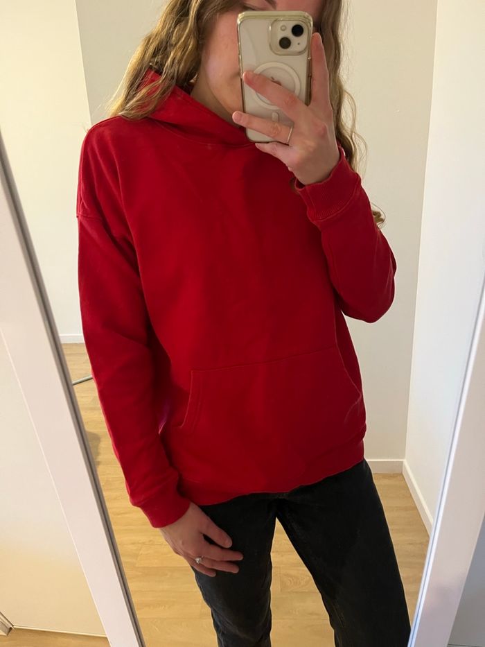 Sweat à capuche rouge - photo numéro 4