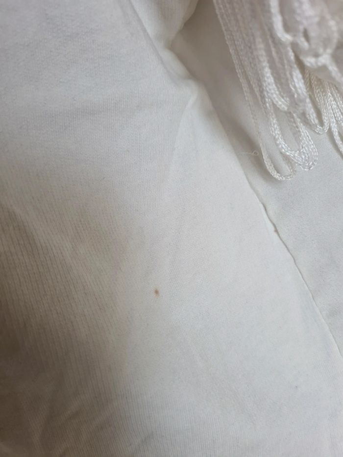 T shirt haut top 46/48 broderie resille blanc Kiabi XL - photo numéro 4