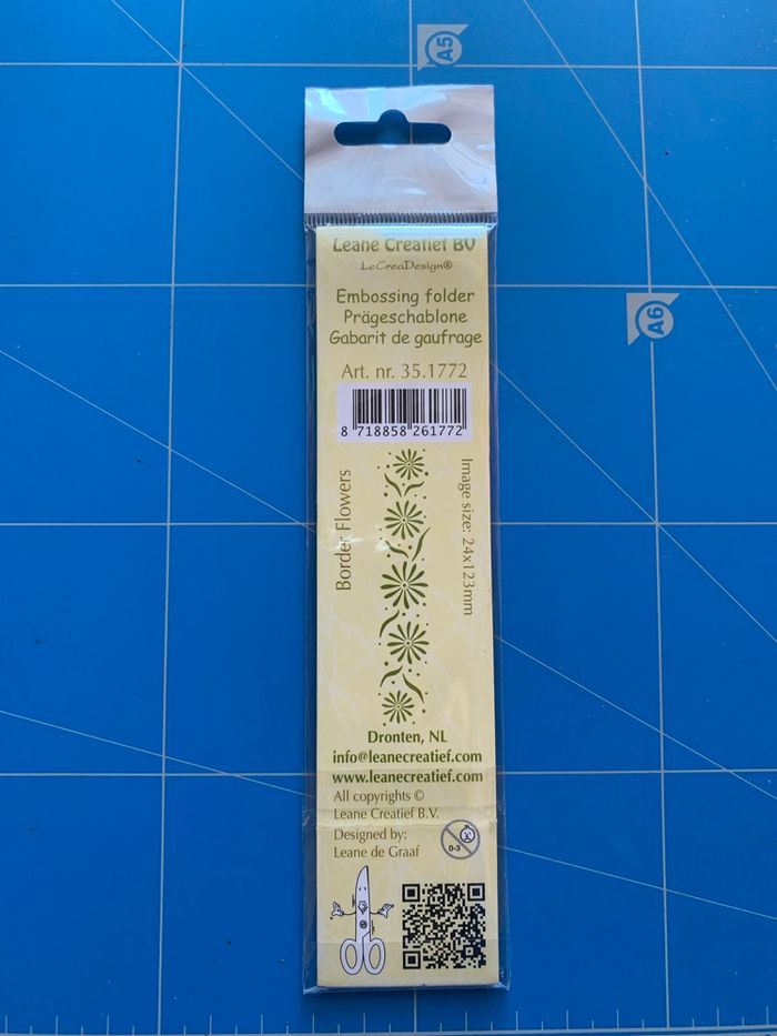 Embossing folder, Gabarit de gaufrage bordure Leane Creatief - photo numéro 2