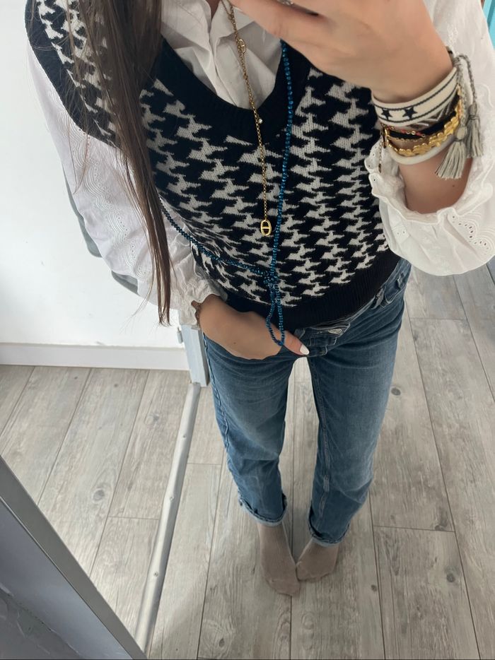 Cardigan sans manches à motif - photo numéro 2