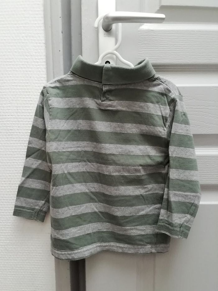 Vends sous pull  rayé gris et vert. - photo numéro 4
