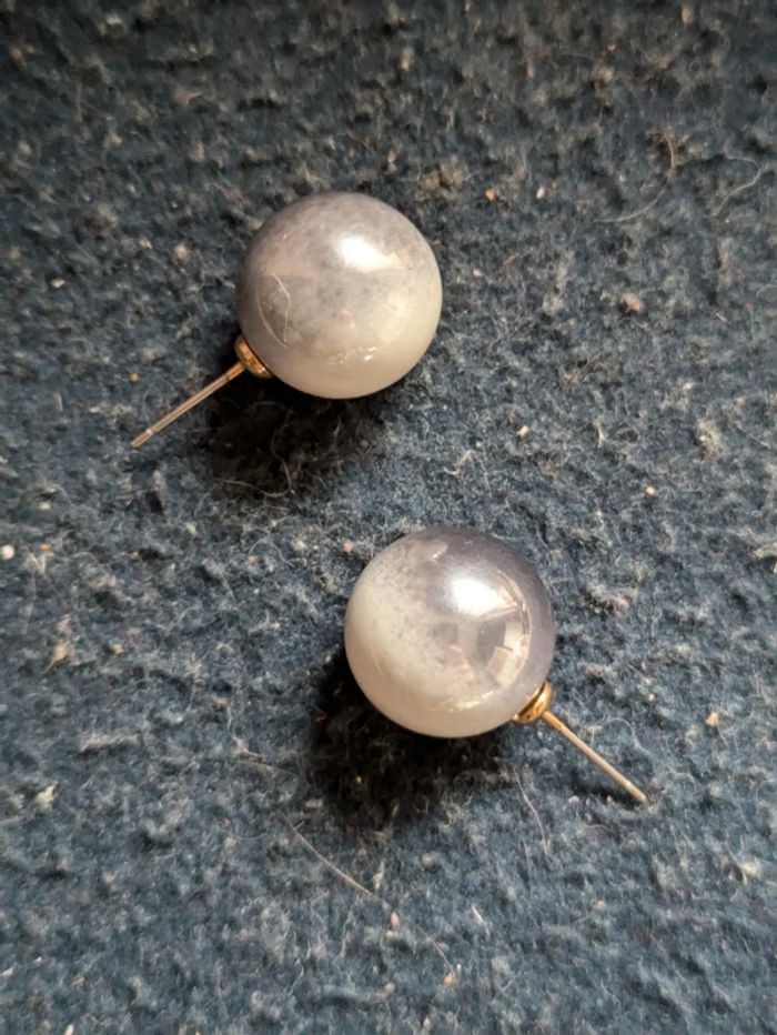 Boucles d'oreilles rondes effet dégradé - photo numéro 2