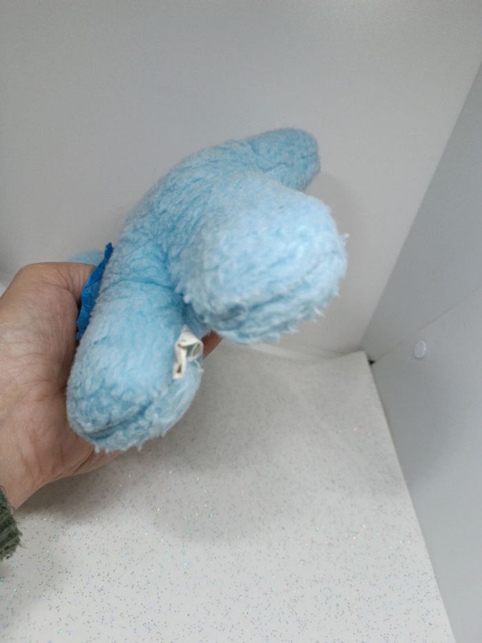 Nounours ours Teddy Bear ourson bleu blue ciel clair vintage boulgom minouche tire langue - photo numéro 10