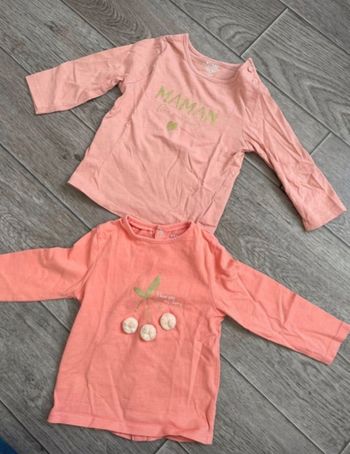 2 Tshirt manches longues Kiabi