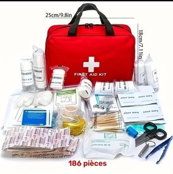 Kit de premiers secours 186 pièces neuf 