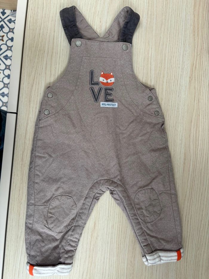 Salopette renard Obaibi taille 9 mois