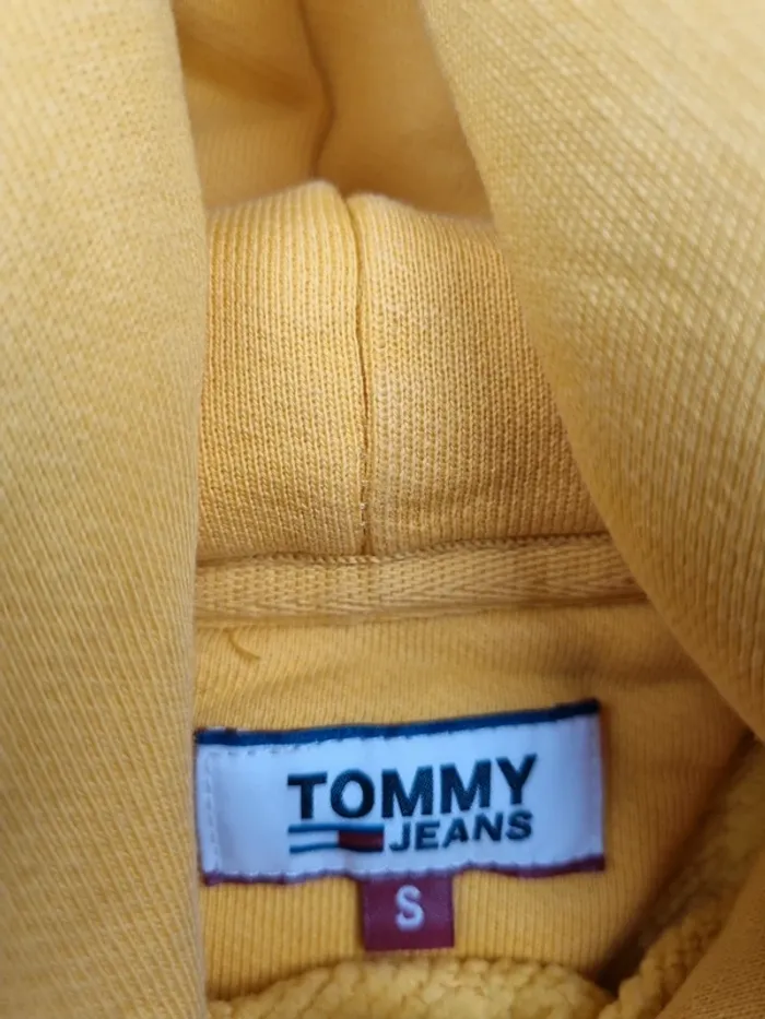 Sweat à Capuche Tommy Jeans Jaune – Taille S Femme - photo numéro 6