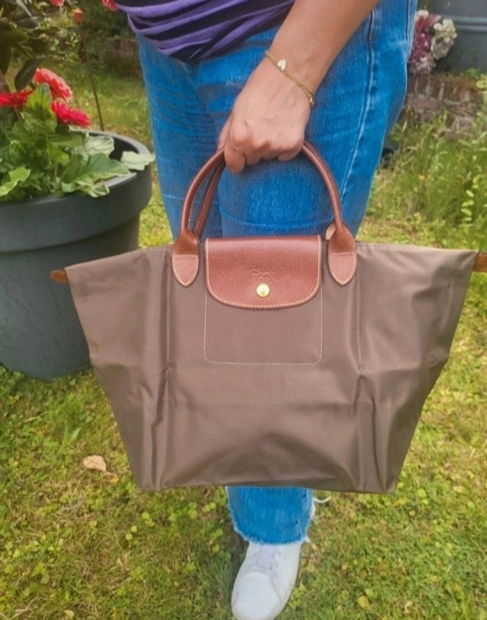 Sac à main ou l épaule brillante marron/ kaki - photo numéro 9