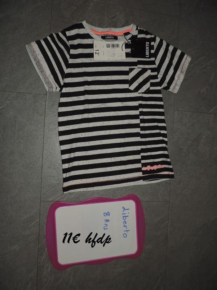 tee shirt liberto taille 8 ans