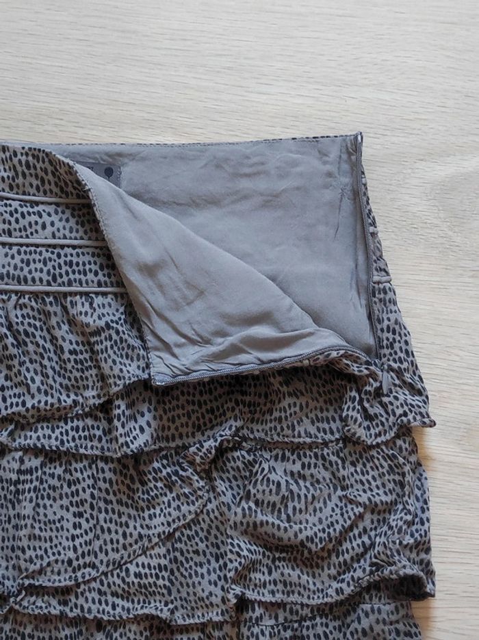 Mini jupe volant gris moucheté noir y2k / Bonobo Jeans - 38/M - photo numéro 6