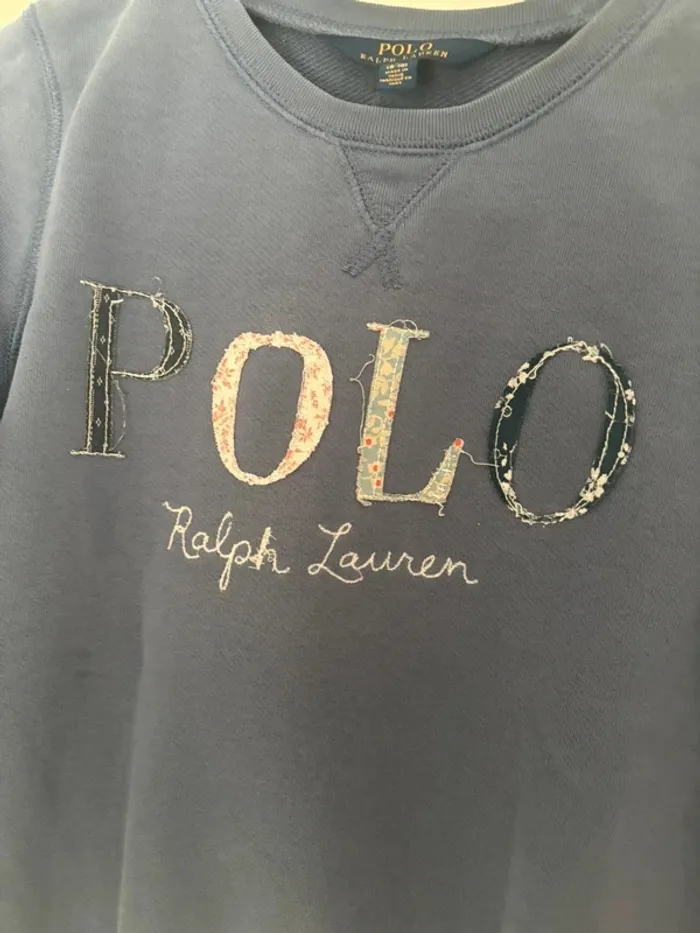 Pull Ralph Lauren bleu  8-10 ans - photo numéro 2