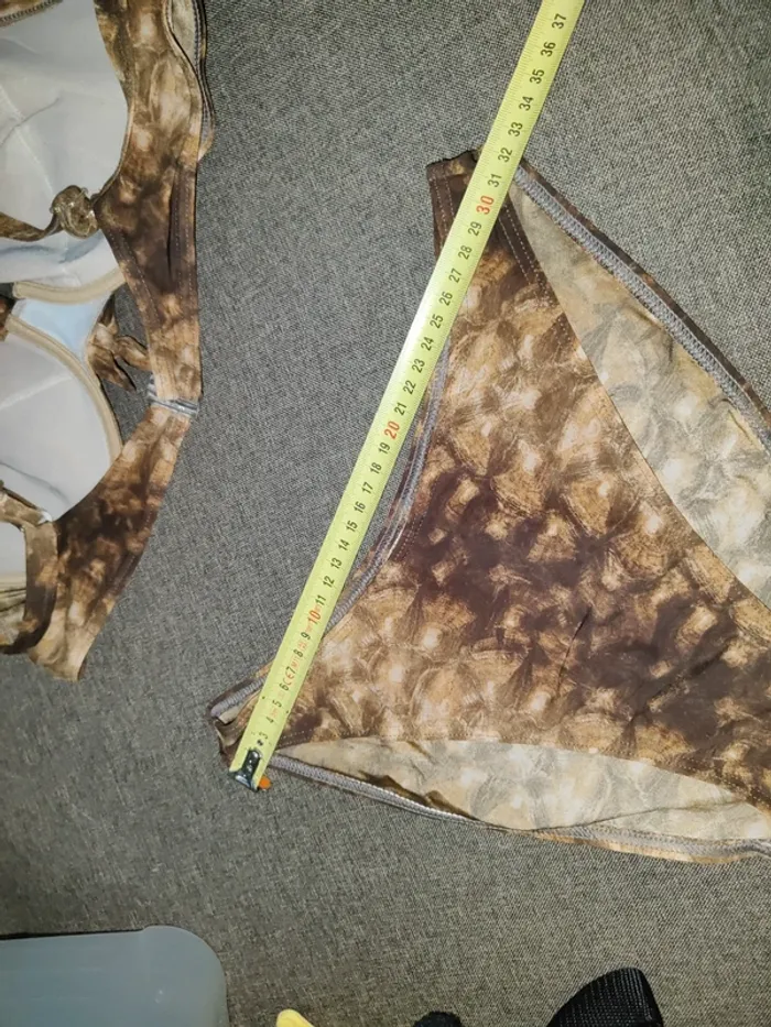 Maillot de bain 2 pièces imprimé marron - photo numéro 6