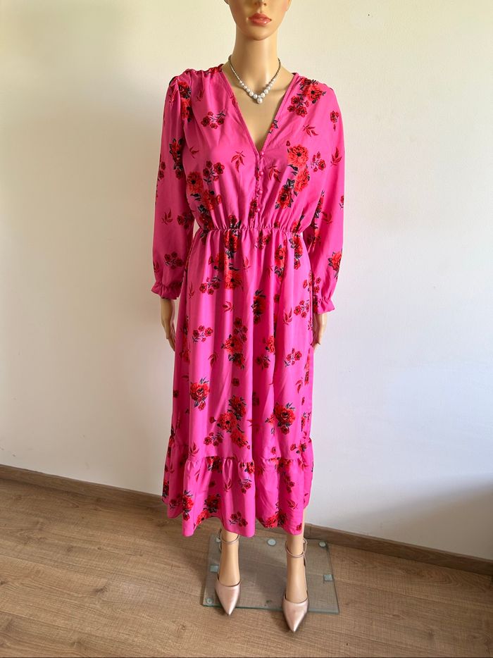Robe longue rose neuve taille unique - photo numéro 3